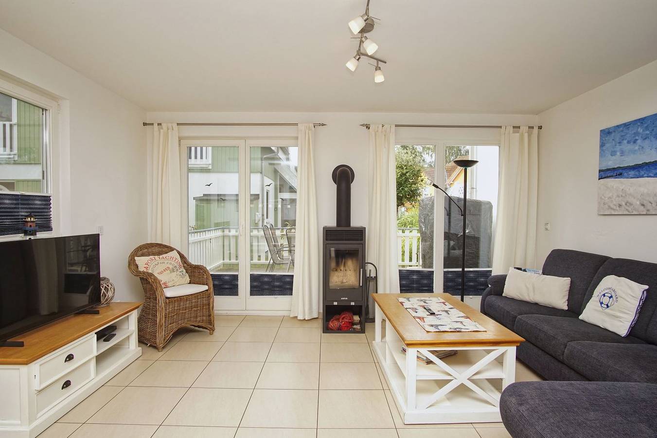 Strandnahes Ferienhaus mit Terrasse und eigener Sauna - Ferienhaus Cumulus in Breege, Rügen
