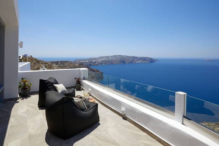 Location de vacances pour 4 personnes, avec Vue sur l’océan et Terrasse à Megalochori