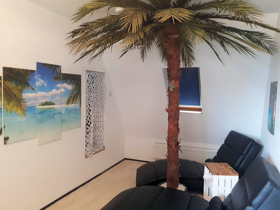 Ganze Ferienwohnung, Ferienwohnung Lerchensteige auf 80m² - Sauna, Bar, 3D-Fernseh, Wii, in Haundorf, Fränkisches Seenland