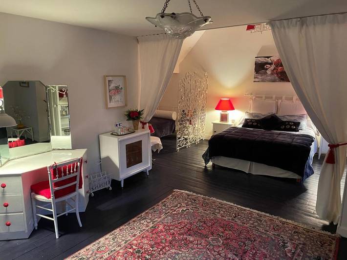 Chambre d’hôte pour 2 personnes, avec terrasse et vue à Tilloloy