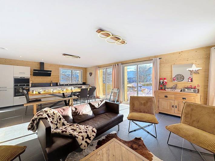 Chalet pour 14 personnes, avec Terrasse dans Le Corbier
