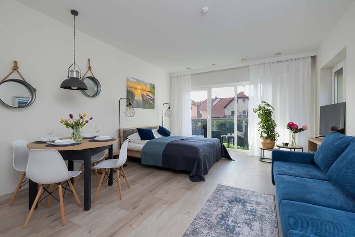 Apartament wakacyjny dla 4 osób, z Ogród w Mielno