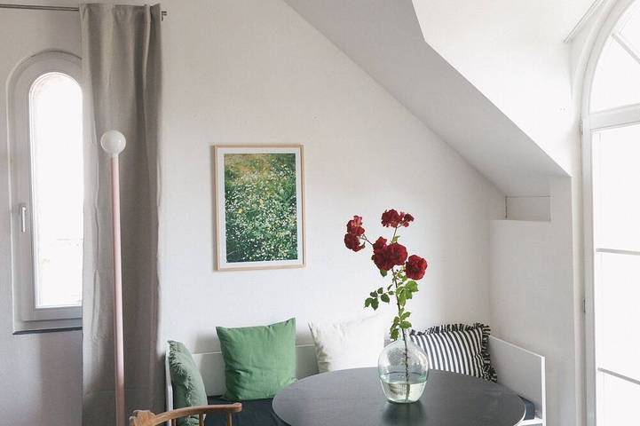 Ferienwohnung für 2 Personen, mit Balkon und Garten sowie Sauna