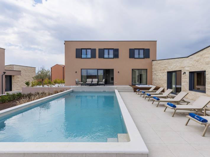 Ferienhaus für 10 Personen, mit Terrasse und Sauna sowie Ausblick