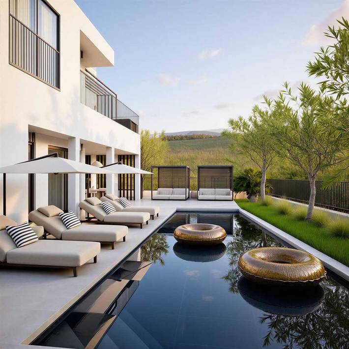 Villa für 8 Personen, mit Pool und Whirlpool sowie Sauna und Garten, mit Haustier auf Rab