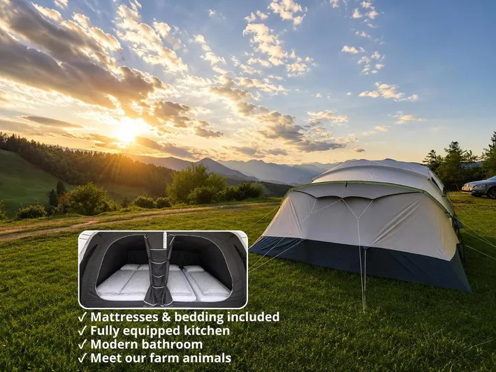 Zelt für 4 Personen, mit Garten und Whirlpool - 1