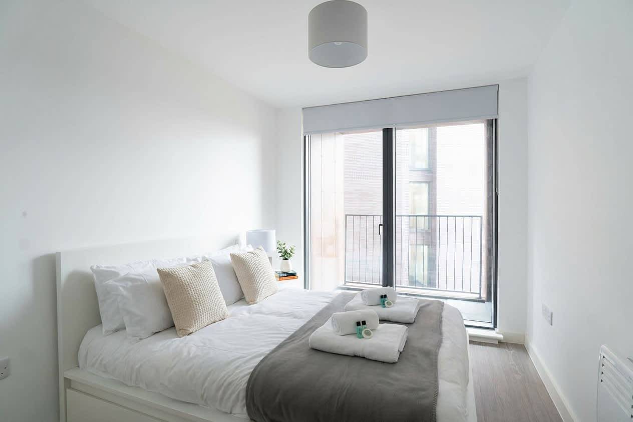 Appartement entier, Central Manchester 1Br Apartment with Balcony in Grand Manchester