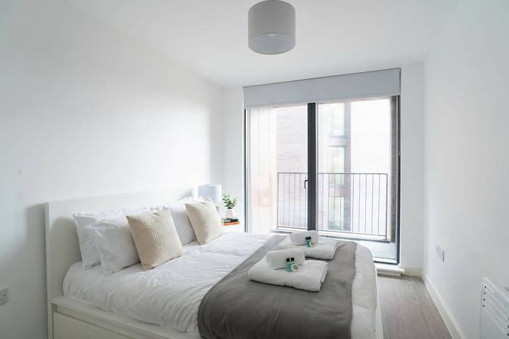 Apartamento entero, Central Manchester 1Br Apartment with Balcony in Gran Mánchester