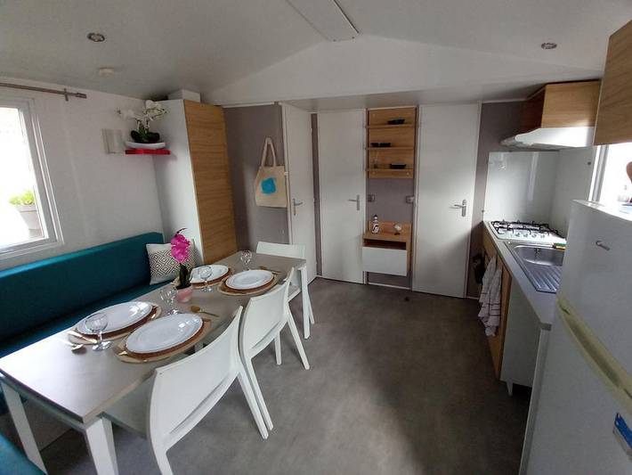 Sun & Sea sur Camping Le Bosc - Mobilheim 5 personen - 3 Schlafzimmer - Klimaanlage + Tv 4/5 pers. in Saint-Cyprien, Mittelmeerküste (Frankreich)