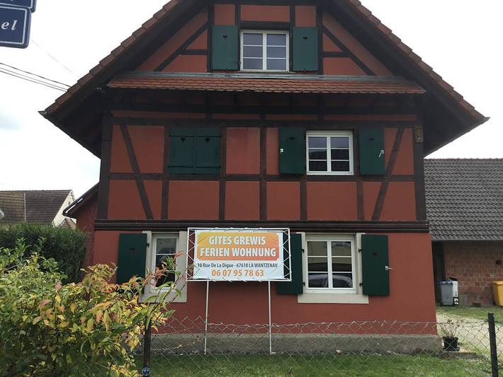 Gîte pour 5 personnes, avec terrasse et jardin, animaux acceptés à La Wantzenau