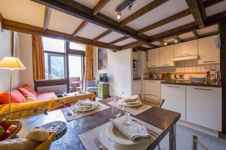 Gîte pour 6 personnes, avec balcon, adapté aux familles dans Argentière