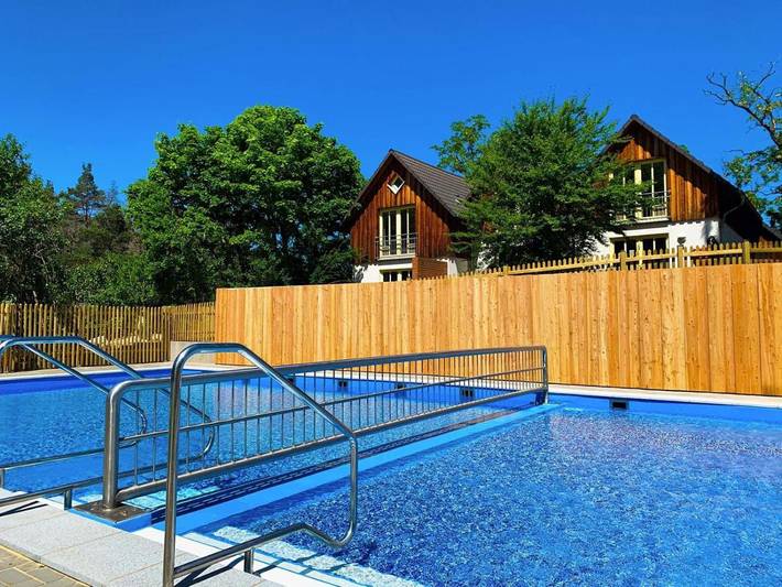 Bungalow für 6 Personen, mit Balkon und Terrasse sowie Garten und Kinderpool in Quedlinburg