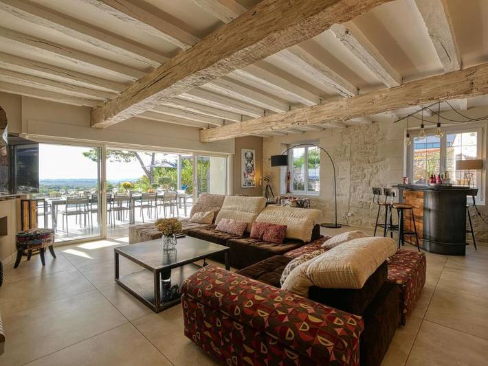 Location de vacances pour 12 personnes, avec sauna et jardin ainsi que piscine et jacuzzi, adapté aux familles à Moncaut - 4