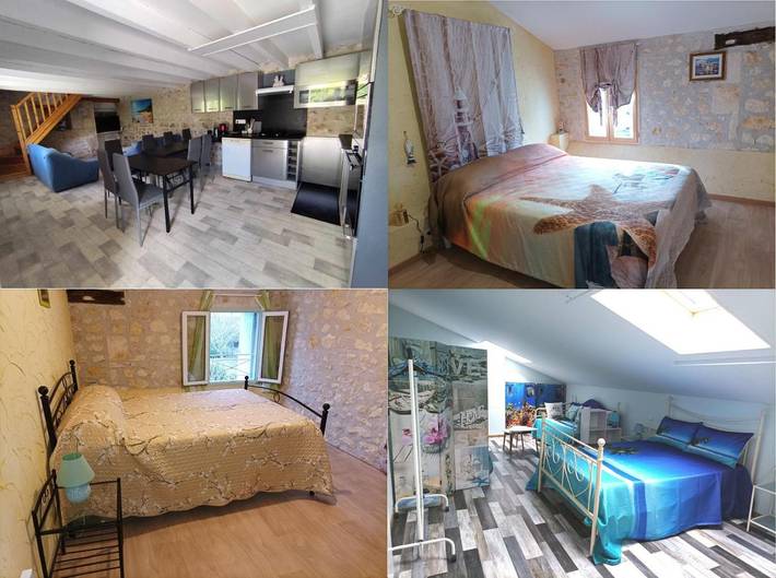 Location de vacances pour 8 personnes, avec jardin ainsi que vue et piscine à Le Gua - 2