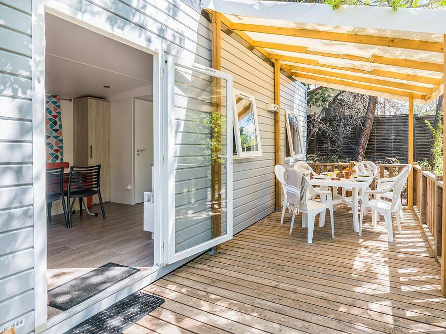 Camping Les Lacs du Verdon - Mobilheim 6 personen - Comfort | 3 Zi. | 6 Pers. | Erhöhte Terrasse | Clim. in Régusse, Brignoles Region