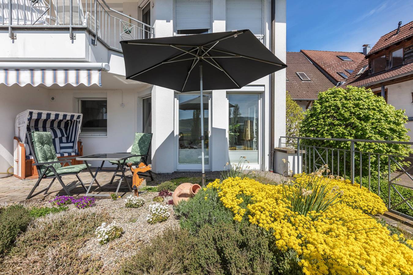 Estudio entero, Estudio 'Rheinblick' con terraza privada y Wi-Fi in Küssaberg, Waldshut