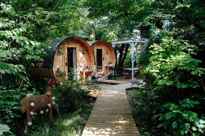 Bungalow für 2 Personen, mit Balkon und Terrasse sowie Garten und Ausblick in Niederösterreich
