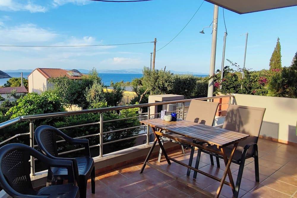 Meerblick-Villa-1. Stock apt.- Meer 180 m entfernt-Athen 40 km. Ama 1785. in Porto Rafti, Markopoulo-Mesogaia