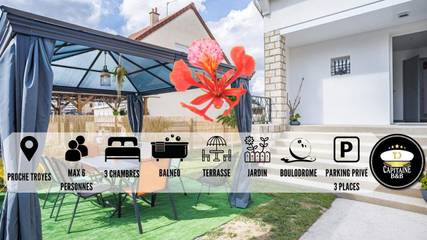 Gîte pour 6 personnes, avec jardin et jacuzzi à Saint-André-les-Vergers