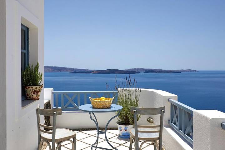 Villa pour 2 personnes, avec vue sur l’océan et balcon à Oia - 3