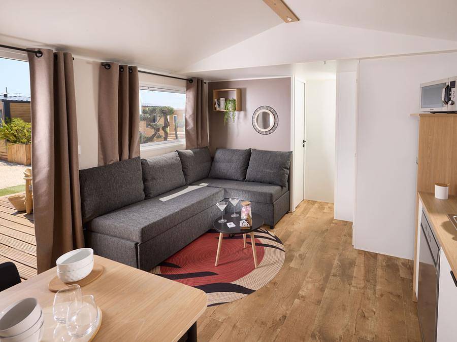 Camping Vert Gapeau - Mobilhome 6 personas - Casa móvil Vanilla de 3 dormitorios con aire acondicionado in Hyeres, Region de Toulon