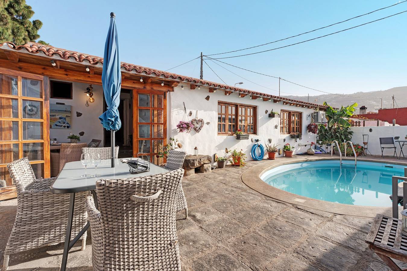 Ferienhaus 'El Lagar' mit Bergblick, Wlan und Klimaanlage in Icod de los Vinos, Teneriffa Nord