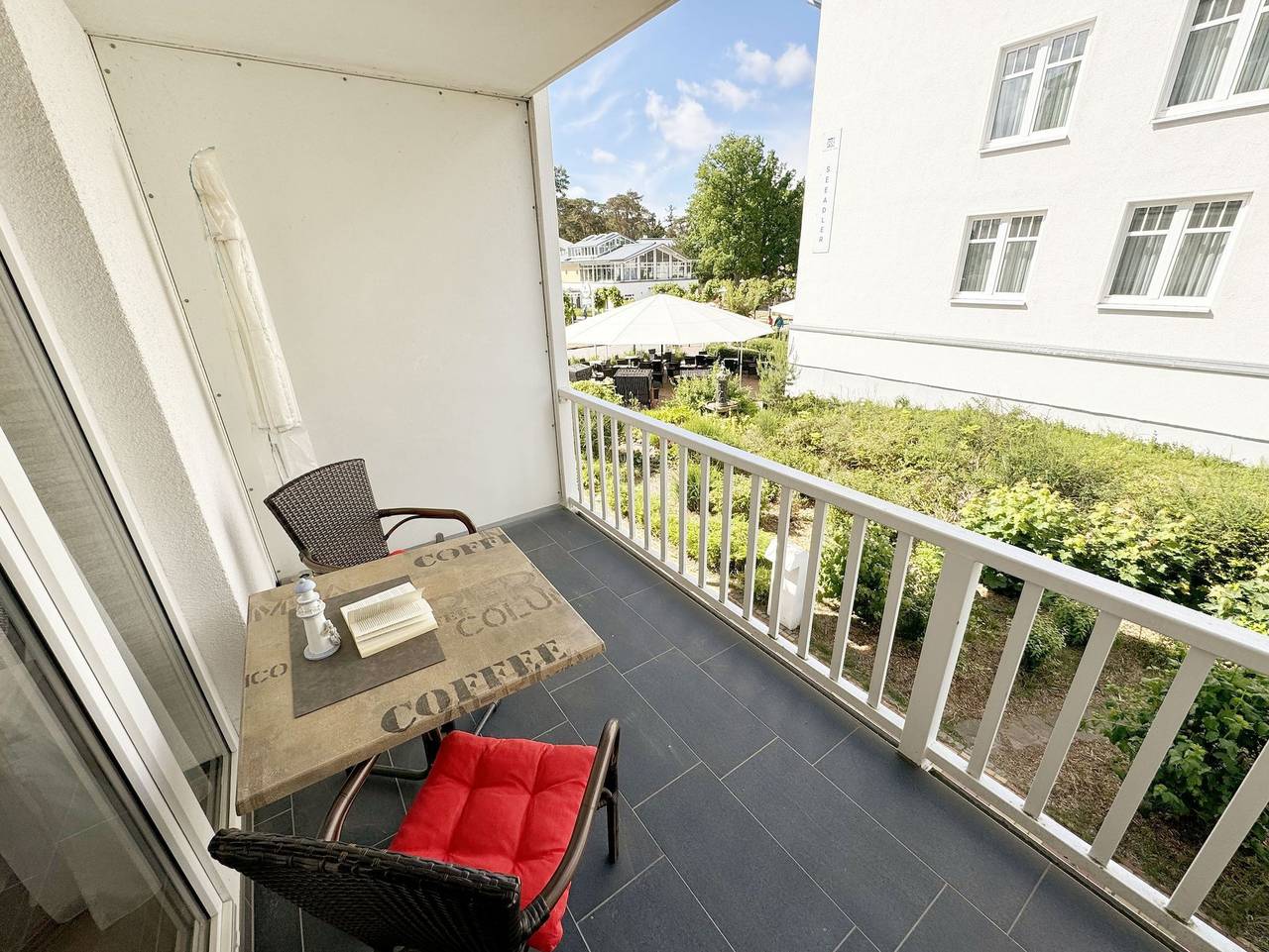 Ganze Ferienwohnung, D: Appartement Seestern mit Balkon - Appartement Seestern mit Balkon - ca. 200m zum Strand in Baabe, Rügen