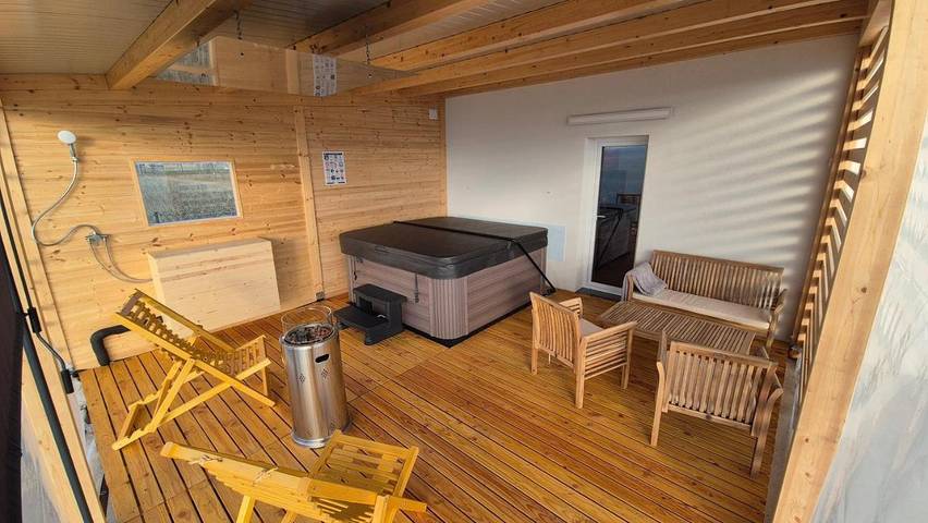 Ferienhaus für 5 Personen, mit Ausblick und Garten