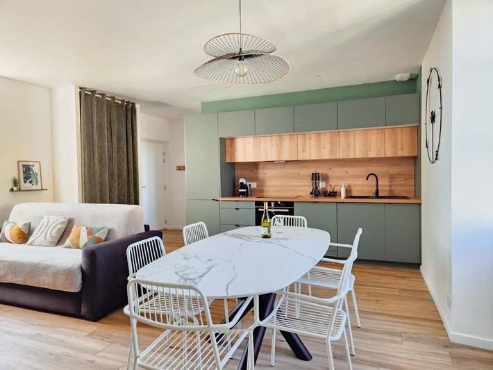 Appartement de vacances pour 6 personnes, avec jardin