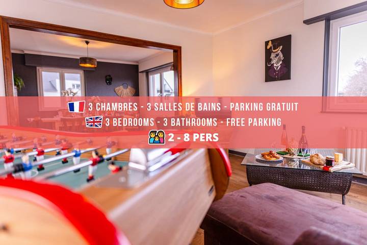 Gîte pour 8 personnes, avec jardin