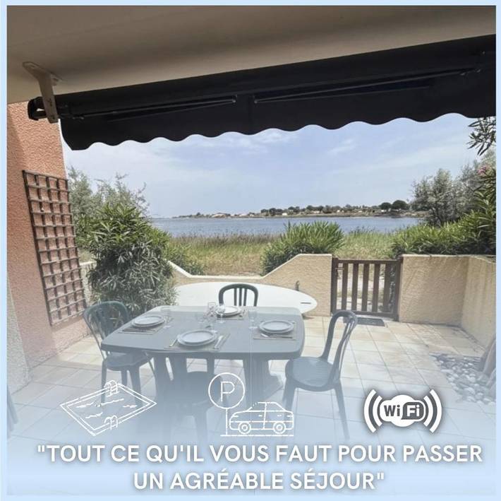 Ferienhaus mit Meerblick für 6 Personen, mit Terrasse und Pool sowie Ausblick und Seeblick