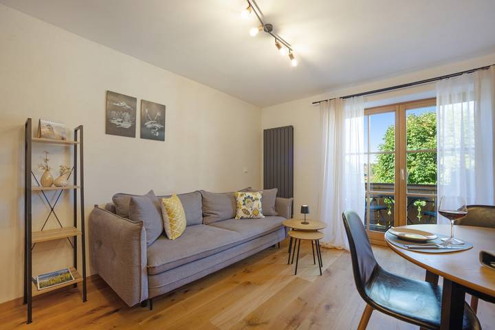 Appartement entier, Appartement « Einklang » avec vue sur la montagne, balcon et Wi-Fi in Krün, Alpes bavaroises