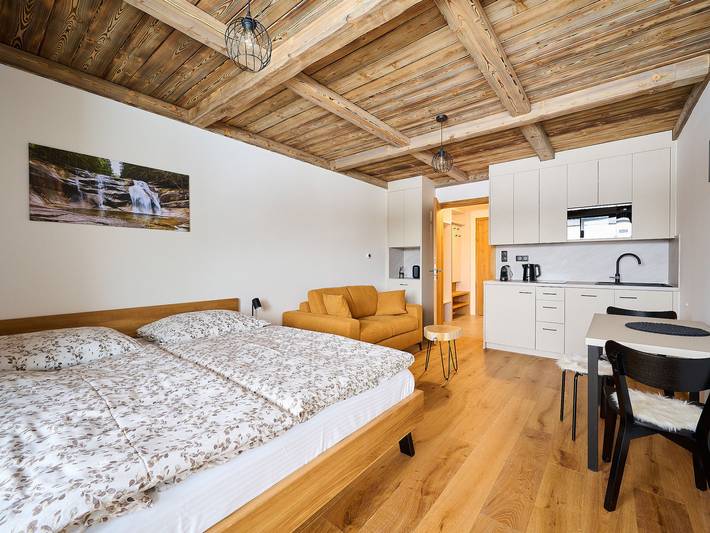 Vakantiewoning voor 3 personen, met balkon en uitzicht in Harrachov
