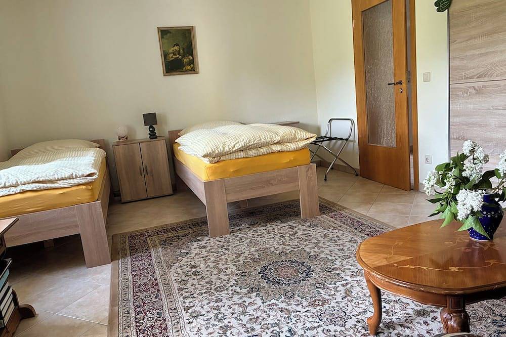 Voll eingerichtete Ferienwohnung in ruhiger Lage mit extra Eingang Parkplatz in Luckaitztal, Lausitzer Seenland
