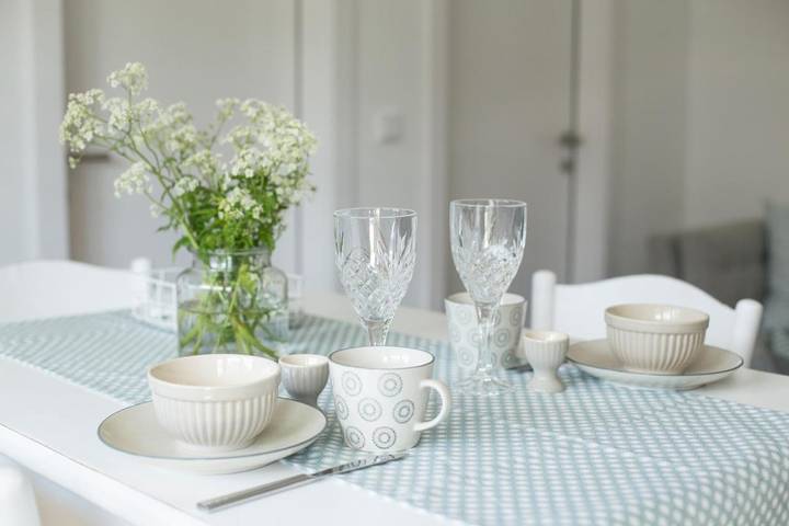 Ferienwohnung für 4 Personen, mit Garten und Ausblick