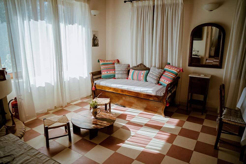 Traditional Architecture Stone House in Seafront Olive Grove in North Aegean Islands