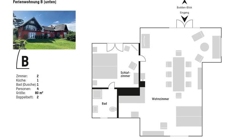 Ferienwohnung für 4 Personen, mit Garten in Neuenkirchen (Rügen) - 2