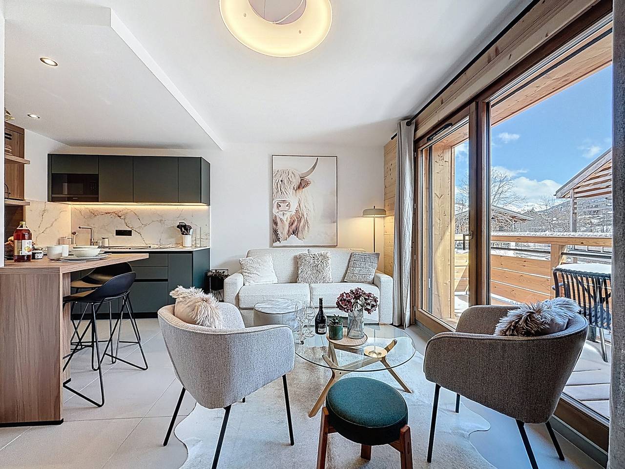 Ganze Wohnung, Wohnung 4 Pers. Les Gets nahe Pisten mit Parkplatz in Les Gets, Region Bonneville