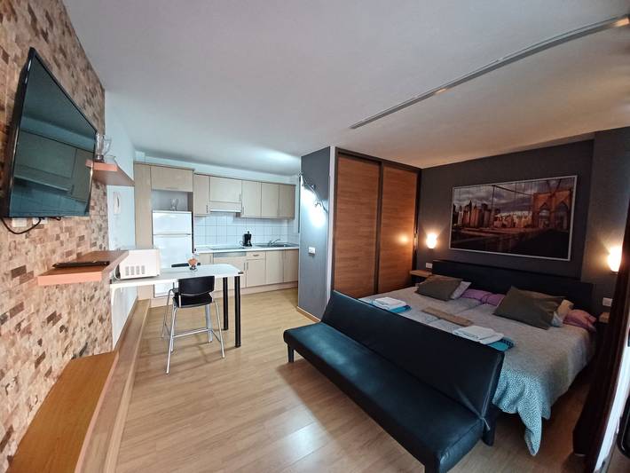 Appartement entier, Appartement de vacances « Áticos Bella Lucía » avec vue sur mer, balcon et Wi-Fi in Guargacho, San Miguel de Abona