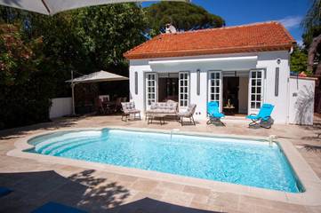 Cottage pour 7 personnes, avec piscine ainsi que jardin et jacuzzi dans Office De Tourisme De Juan Les Pins