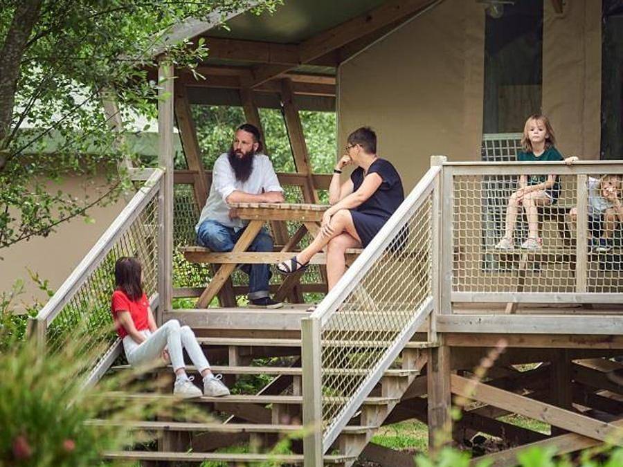 Camping Domaine de Kervallon - Tienda de lona y madera 5 personas - Confort Safari in Caro (desambiguación), Región de Vannes