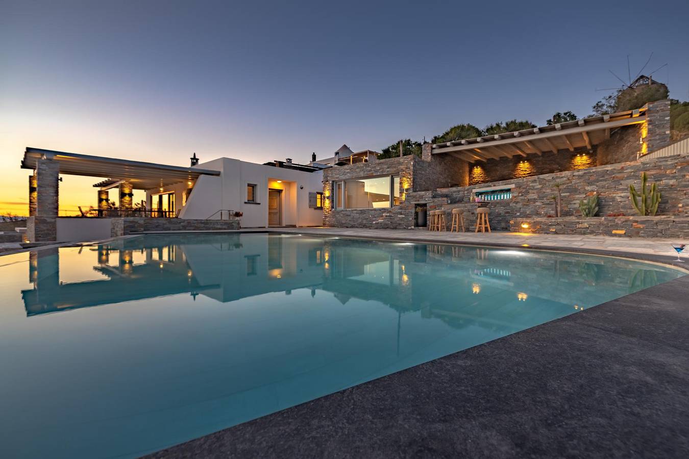 Villa per 8 persone con vista oceano in Kea