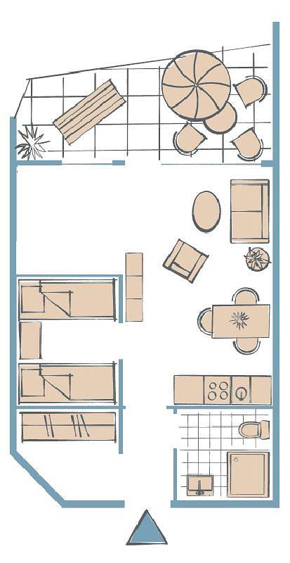 Ferienwohnung für 2 Personen, mit Meerblick und Balkon am Steinwarder - 2