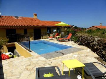 Villa pour 8 personnes, avec piscine ainsi que vue et terrasse à Collioure