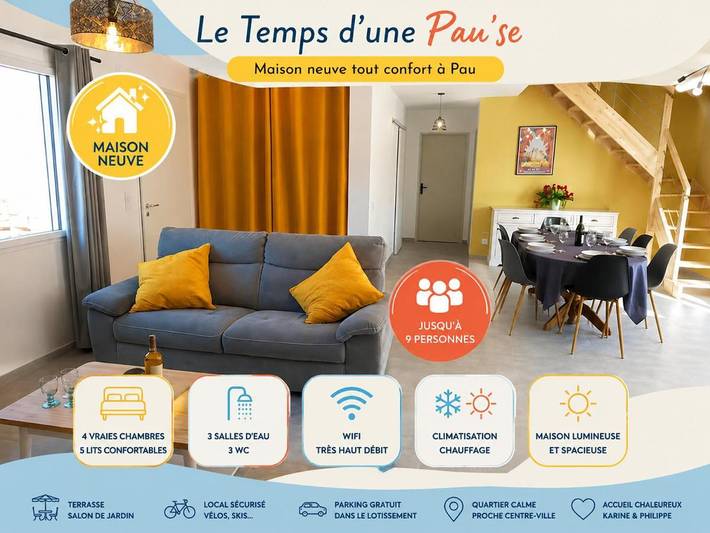 Casa de vacaciones para 9 personas, con vistas y terraza - 1