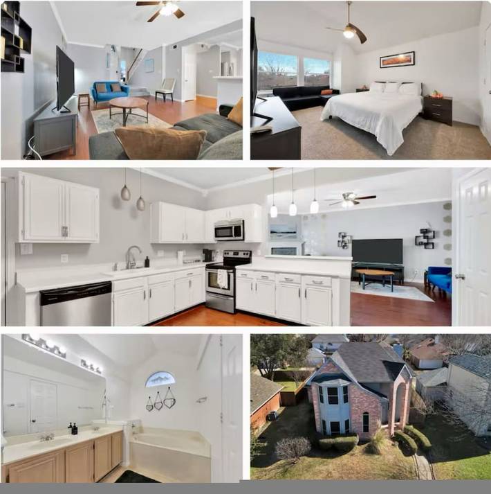 Vacation rental for 8 people, with balcony and yard in Collin County