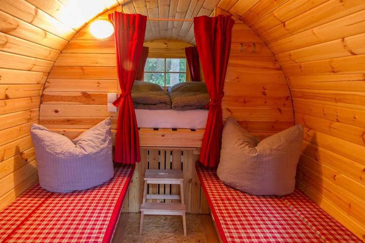 Ośrodek wypoczynkowy dla 3 osób, z Taras i Ogród oraz Sauna w Płaskowyż Barnim