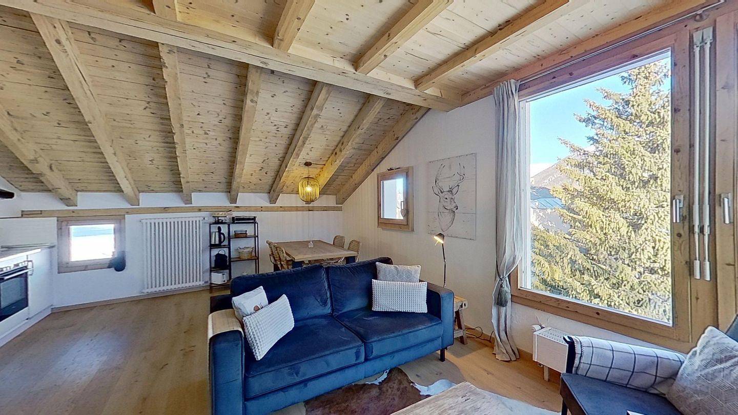 Ganze Wohnung, Ferienwohnung für 2 Personen mit Ausblick in La Punt-Chamues-ch, Oberengadin