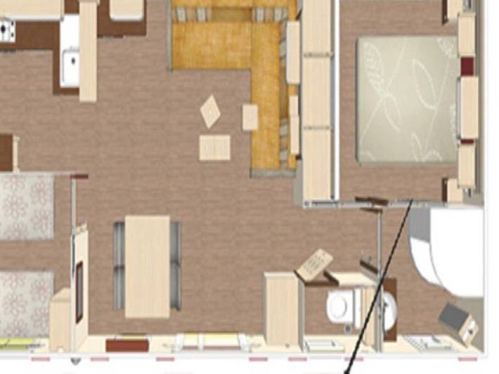 Camping Bleu Mer - Mobilhome 4 personas - Casa móvil «Std Grand Confort» de 36 m² - 2 dormitorios - Aire Acondicionado in Saint-Georges-de-Didonne, Côte de Beauté