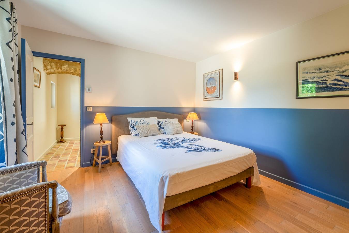 Habitación 'Bleue' con piscina compartida, Wi-Fi y aire acondicionado in Solérieux, Región de Nyons